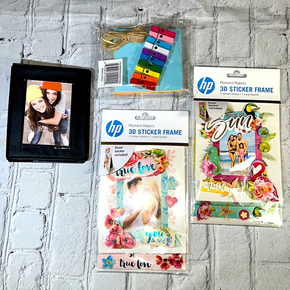 HP Moment Makers 3D Sticker Frames + Mini Album + Wall Hanging Garland